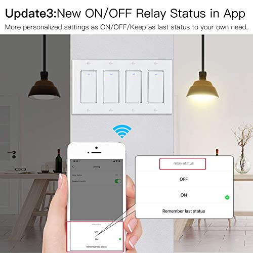 MoesGo WiFi Smart Light Switch 4 Gang