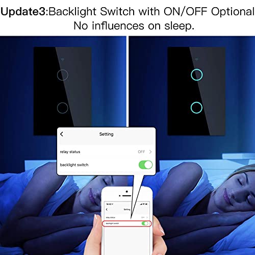 MoesGo WiFi Smart Touch Wall Light Switch