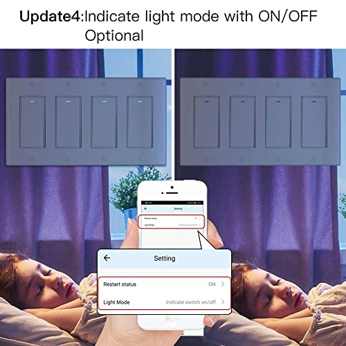 MoesGo WiFi Smart Light Switch 4 Gang
