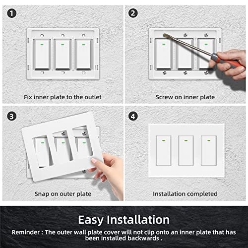 3-Gang Smart Switch Compatible with Alexa & Google