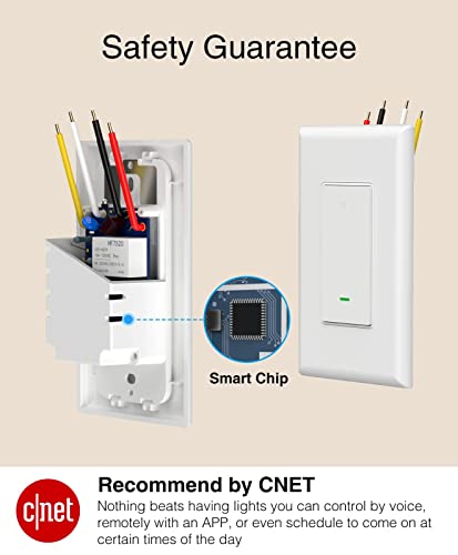 GHome Wi-Fi Smart Light Switch with Voice Control