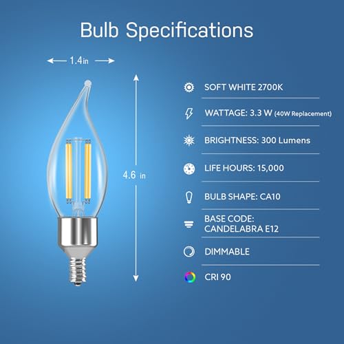 Smart LED Candle Bulb - Alexa & Google Assistant