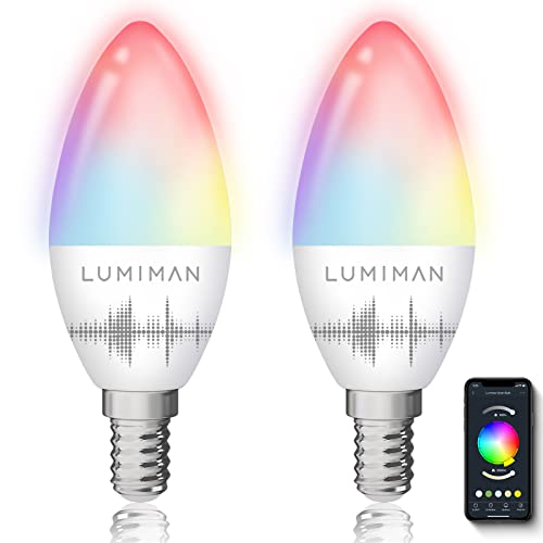 LUMIMAN Smart E12 RGB LED Bulbs – 2 Pack