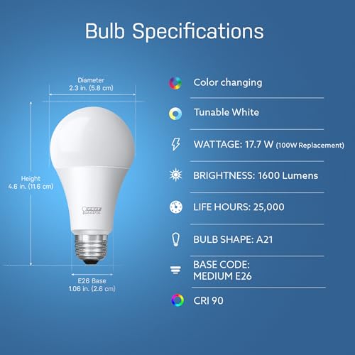 Smart Color Changing LED Bulb – WiFi Compatible