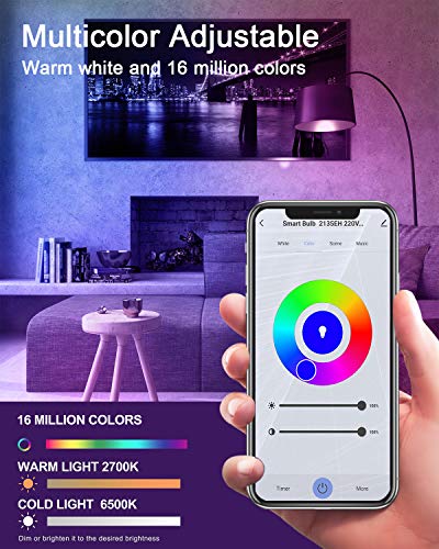 DOGAIN Smart RGB LED Bulbs 2-Pack for Home