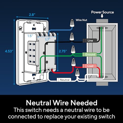 Smart 3-Way WiFi Dimmable Light Switch