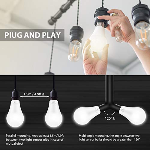6-Pack Dusk to Dawn A19 LED Light Bulbs