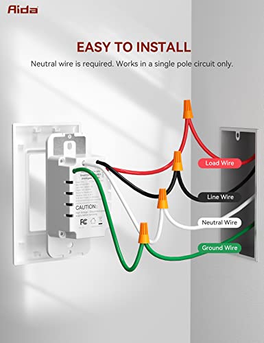 AIDA Smart Dimmer Switch for Alexa & Google