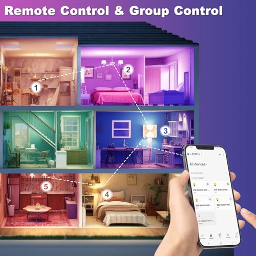 LEDEPLY Color Changing Smart LED Bulb, E26
