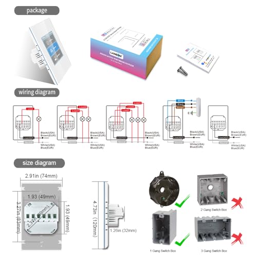 LANBON WiFi Smart Light Switch with LCD Panel