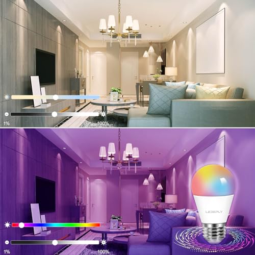 LEDEPLY Color Changing Smart LED Bulb, E26