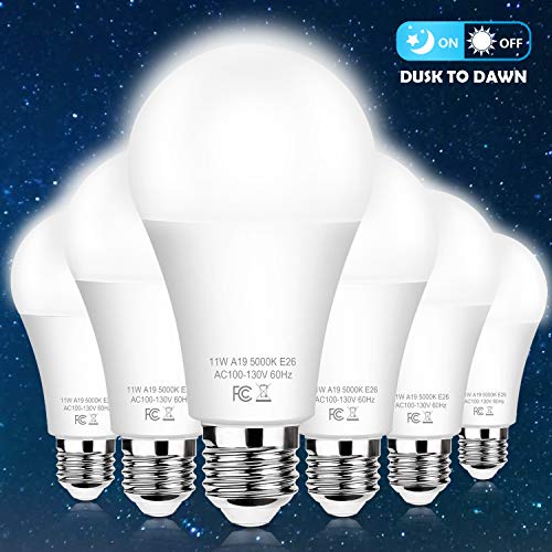6-Pack Dusk to Dawn A19 LED Light Bulbs