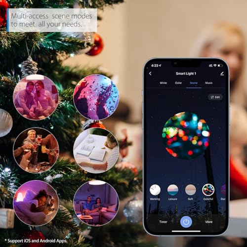 LVWIT Smart Wi-Fi LED Bulbs, RGB Color Changing