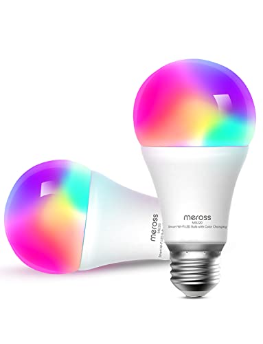 Meross Smart WiFi LED Bulbs, 2-Pack, Multicolor