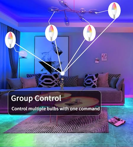 XFOX RGB+CCT Smart LED Bulbs, 5 Pack