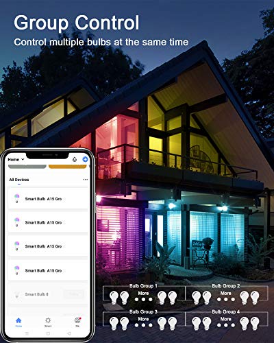 DOGAIN Smart RGB LED Bulbs 2-Pack for Home