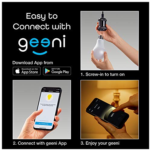 Geeni Dimmable Smart LED Bulbs, 3-Pack