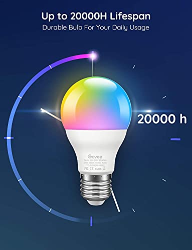 Govee Bluetooth Smart LED Bulbs, Color Changing 2-Pack