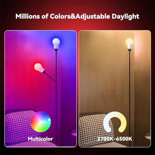 TJOY 6-Pack Smart RGB Light Bulbs with Alexa