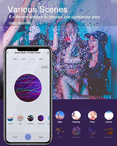 DOGAIN Smart RGB LED Bulbs 2-Pack for Home