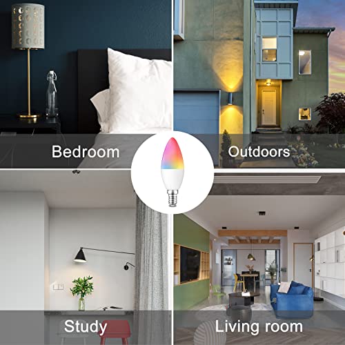 XFOX RGB+CCT Smart LED Bulbs, 5 Pack