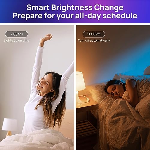 Smart Color Changing WiFi LED Light Bulbs - 3 Pack