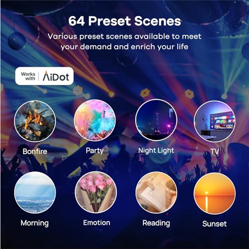 Smart WiFi Light Bulbs with Remote Control - 4 Pack