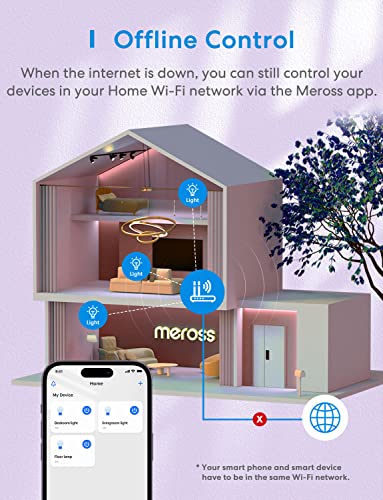 Meross Smart WiFi LED Bulbs, 2-Pack, Multicolor