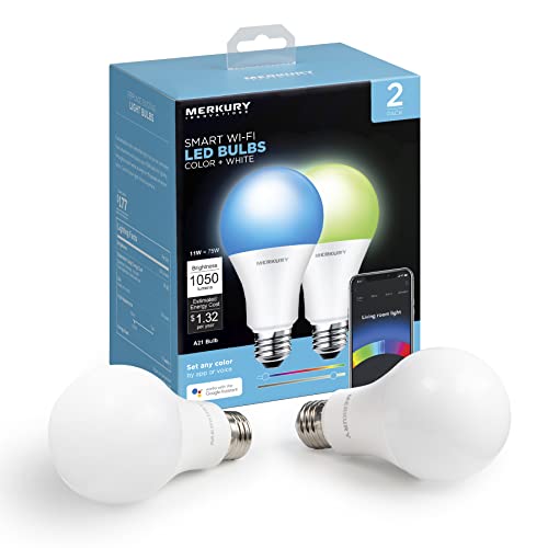 Multicolor Smart LED Light Bulb 2-Pack