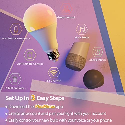 LUMIMAN Smart Color Changing LED Bulbs - 4 Pack