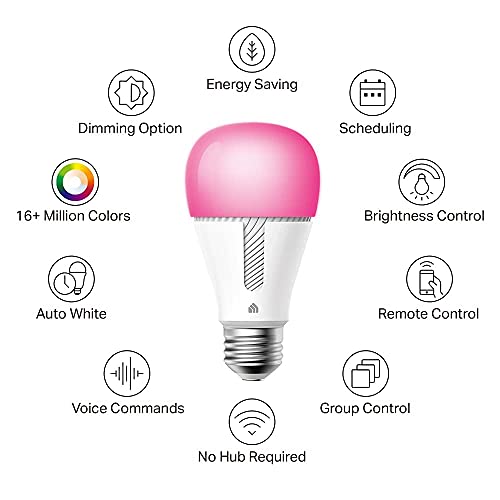 Kasa Smart WiFi Dimmable Color Changing Bulb 2-Pack