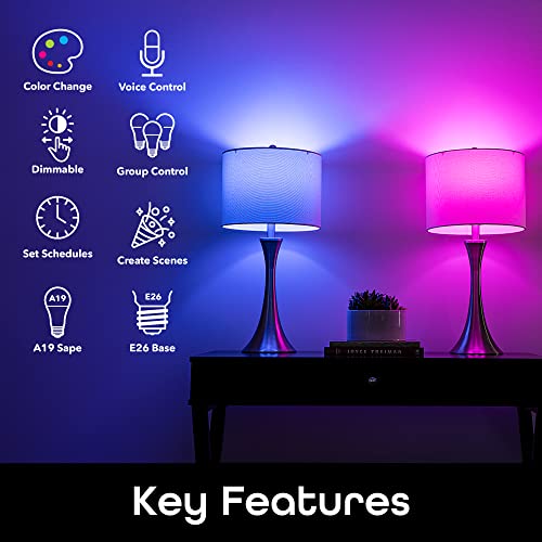 Geeni Prisma RGBW Smart Light Bulbs, 2-Pack