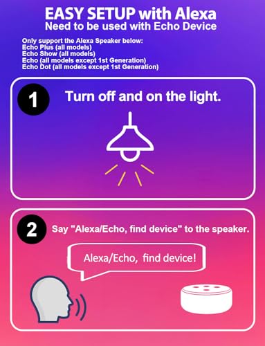 ILC Smart Alexa Light Bulbs, 12W, 6 Pack