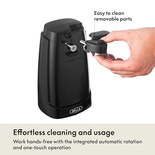 BELLA Electric Can Opener with Knife Sharpener, Multifunctional