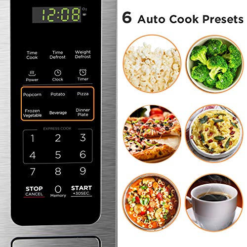 BLACK+DECKER Digital Microwave Oven with Turntable, Child Safety