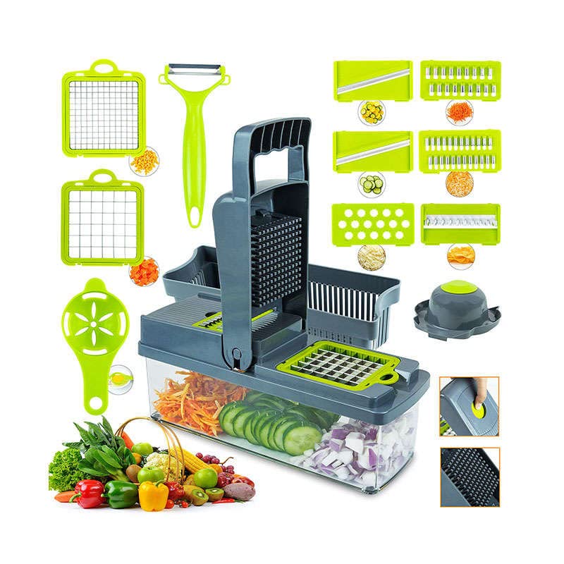14-in-1 Kitchen Vegetable Slicer and Chopper Container