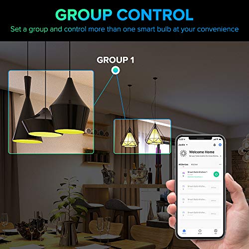 WiFi Color Changing Smart Light Bulbs - 4 Pack