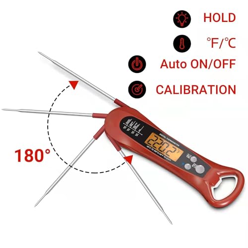Wireless Meat Thermometer with Display, 2 Probes, 500Ft Range