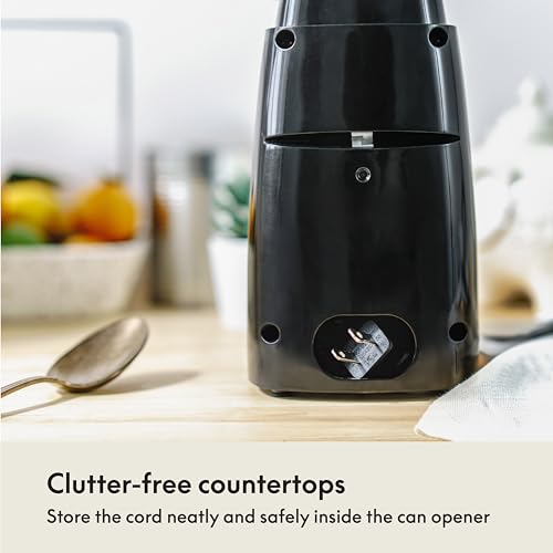 BELLA Electric Can Opener with Knife Sharpener, Multifunctional