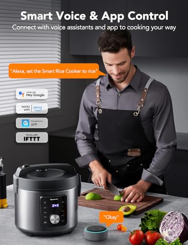 GoveeLife 6-in-1 Smart Rice Cooker with App Recipes