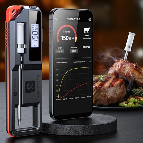Vicseed Wireless Smart Meat Thermometer - Dual Alerts