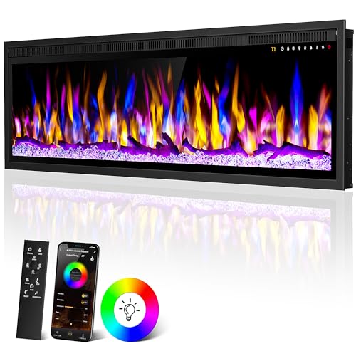 ALPACA Smart 50" WiFi Electric Fireplace, Alexa Compatible