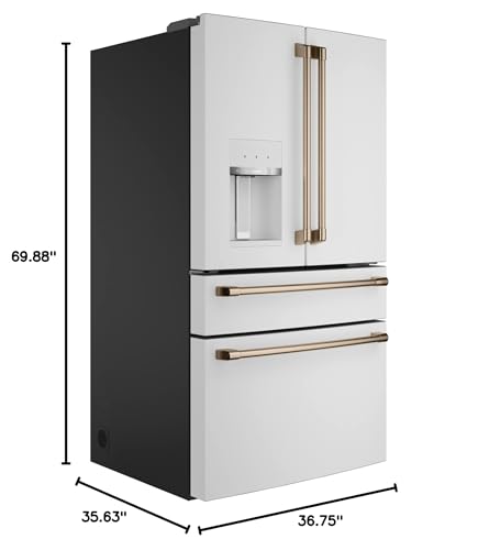 Smart 4-Door French Door Refrigerator in Matte White