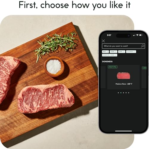 Smart Wireless Meat Thermometer with 2 Probes & Bluetooth