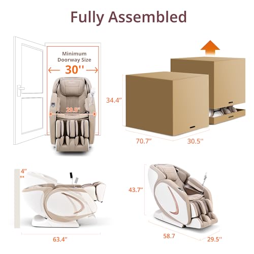 2024 Upgraded Full Body Massage Chair with Music Sync