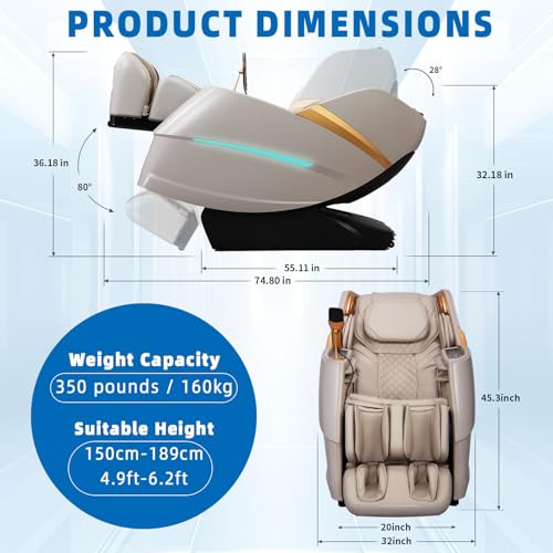 Zero Gravity Full Body Massage Chair with AI Voice