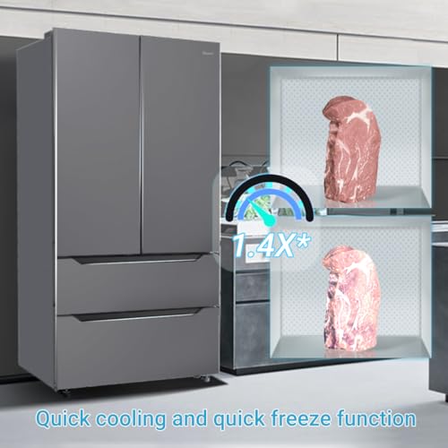 Smad French Door Refrigerator with Ice Maker, Counterdepth