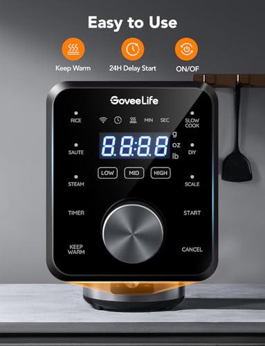 GoveeLife 6-in-1 Smart Rice Cooker with App Recipes