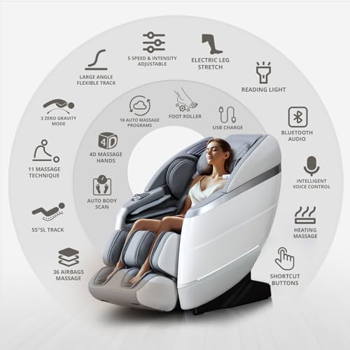 HealthRelife 4D Massage Chair with Yoga Stretch