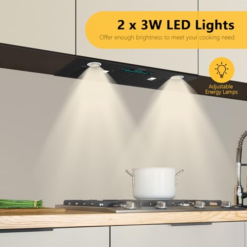 30 Inch Built-in Range Hood with Smart Control Panel